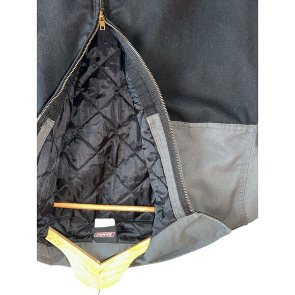 Dickies Work Jacket Mens XL Gray Workwear Mechanic Full Zip Canvas Utility 90s - Picture 6 of 16